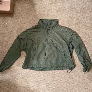 Small Green Quarter Zip Women's Windbreaker